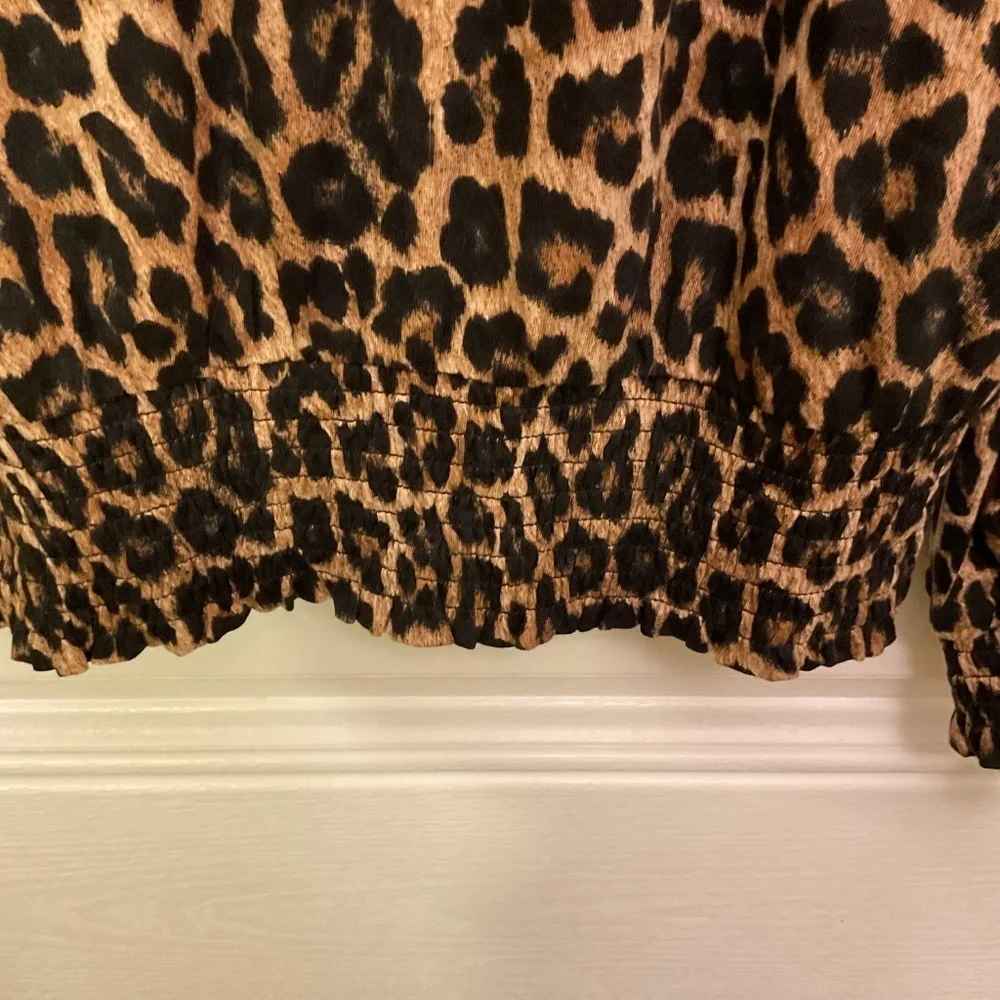 Michael  by Michael Kors stretch knit animal print shirt